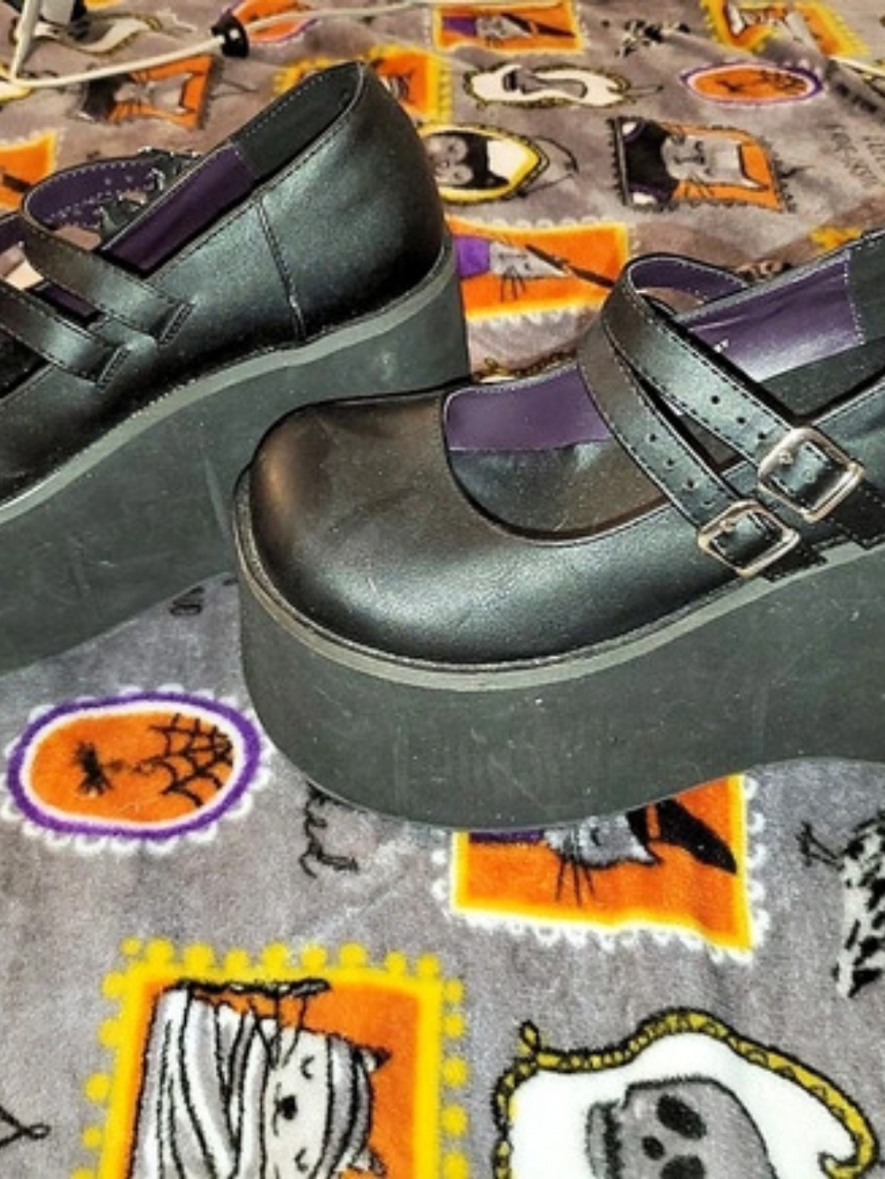 Demonia Black Platform Mary Jane Shoes KERA-08